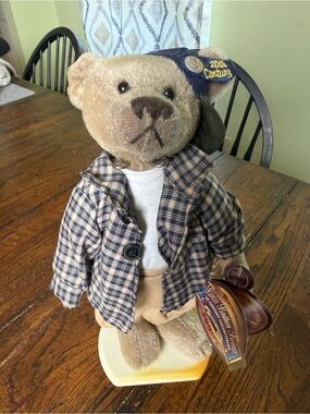 NWT vintage Brass Button Bear Collection Bennett Plush Bear